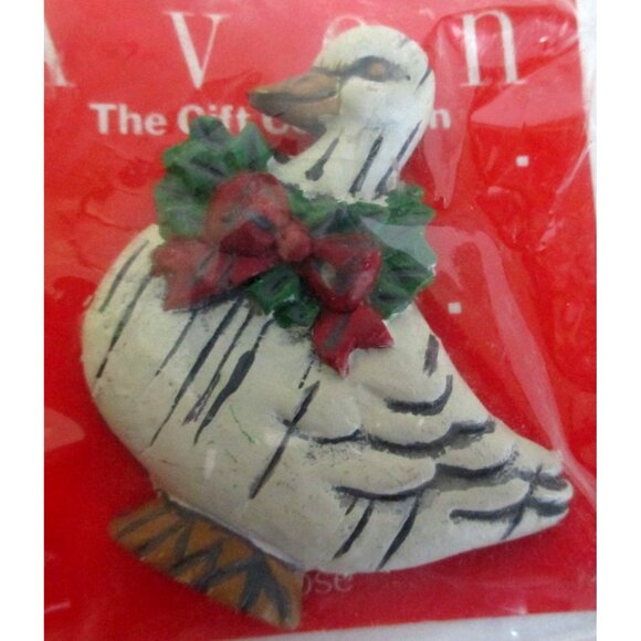 Vintage Avon Santa Claus & Goose Holiday Magnets - Christmas Kitchen Decor - Picture 3 of 6